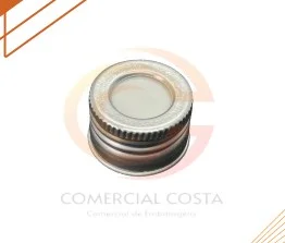 Tampa 28mm Prata com Furo