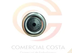 Tampa 38mm Rub Preto Sob Dourado